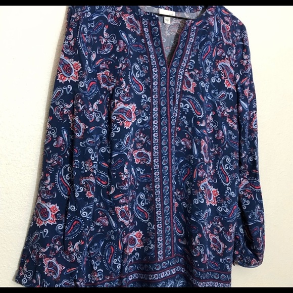 J Jill blue ridge tunic s paisley - Picture 3 of 6